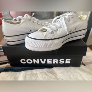 Converse Cream Canvas Sneakers